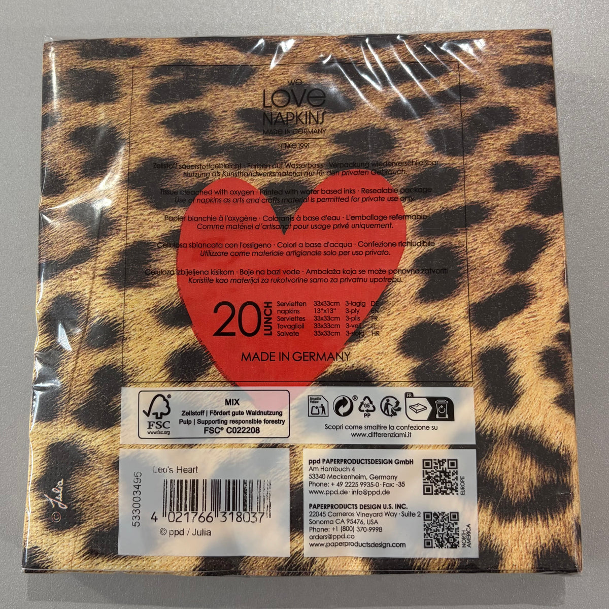 Serviettes en papier x20 - Léo love