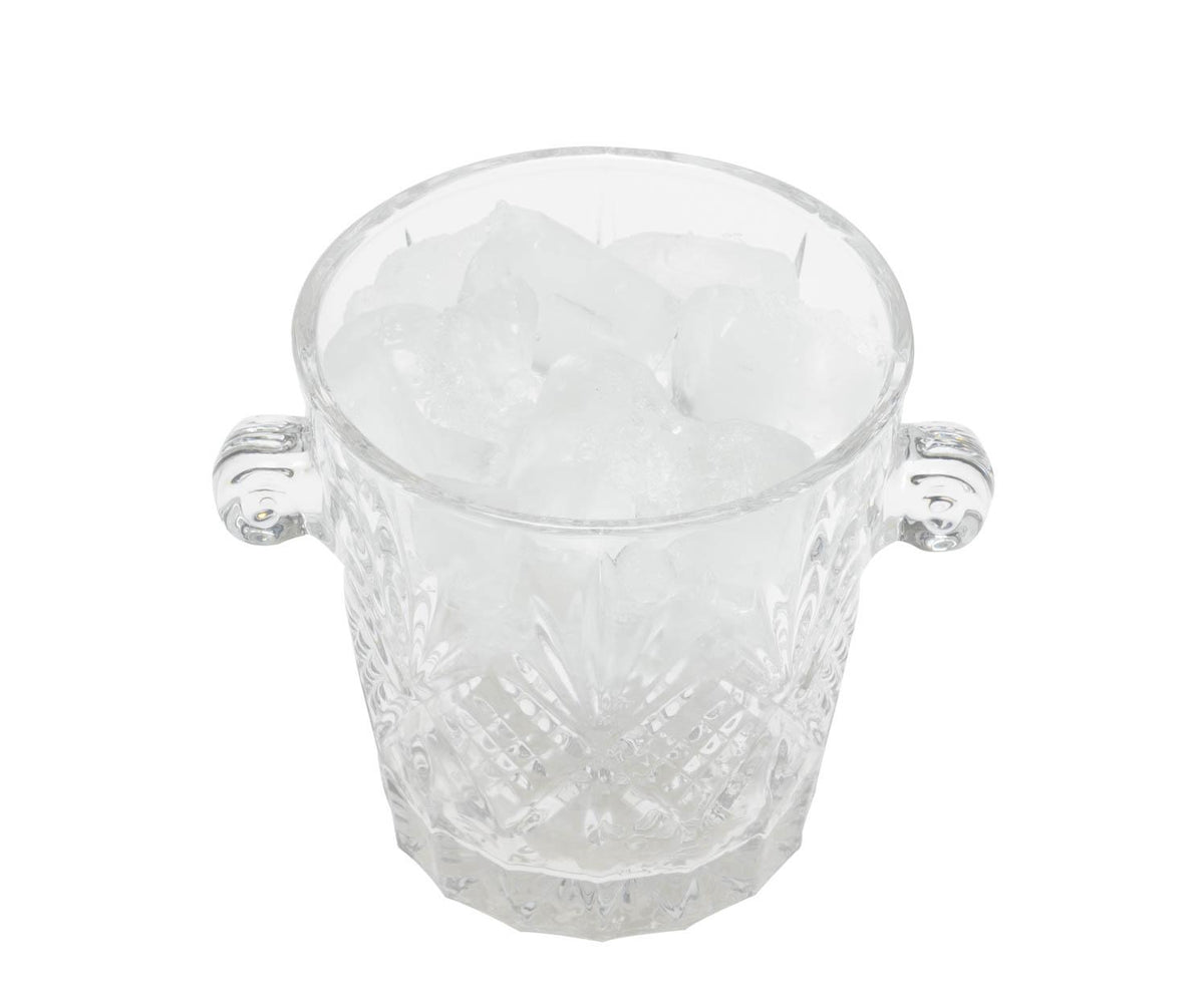 Seau à glace en verre transparent