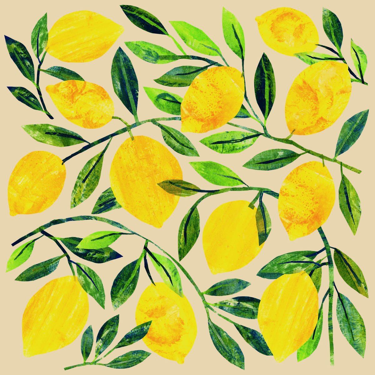 Serviettes en papier x20 - Citronella
