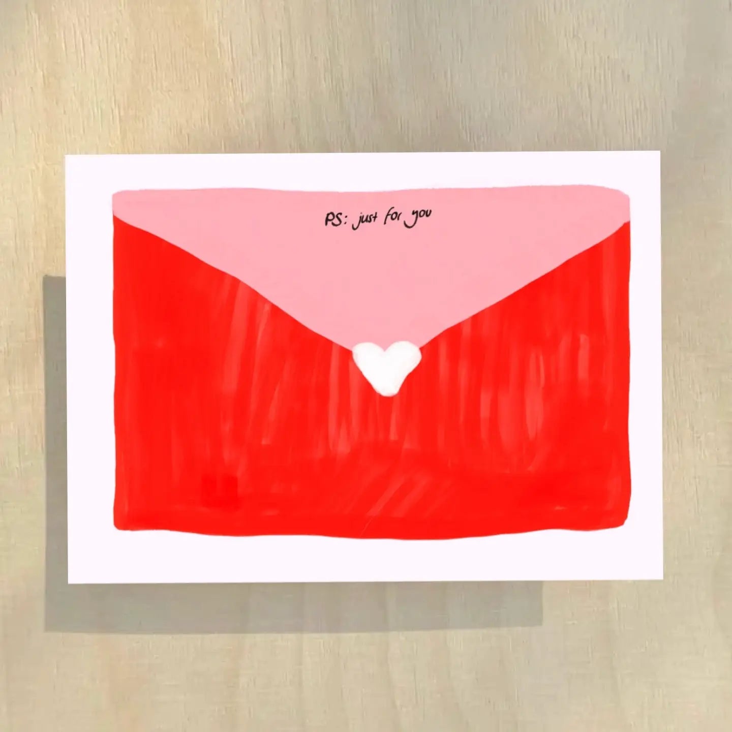 Carte « PS : just for you » 💌