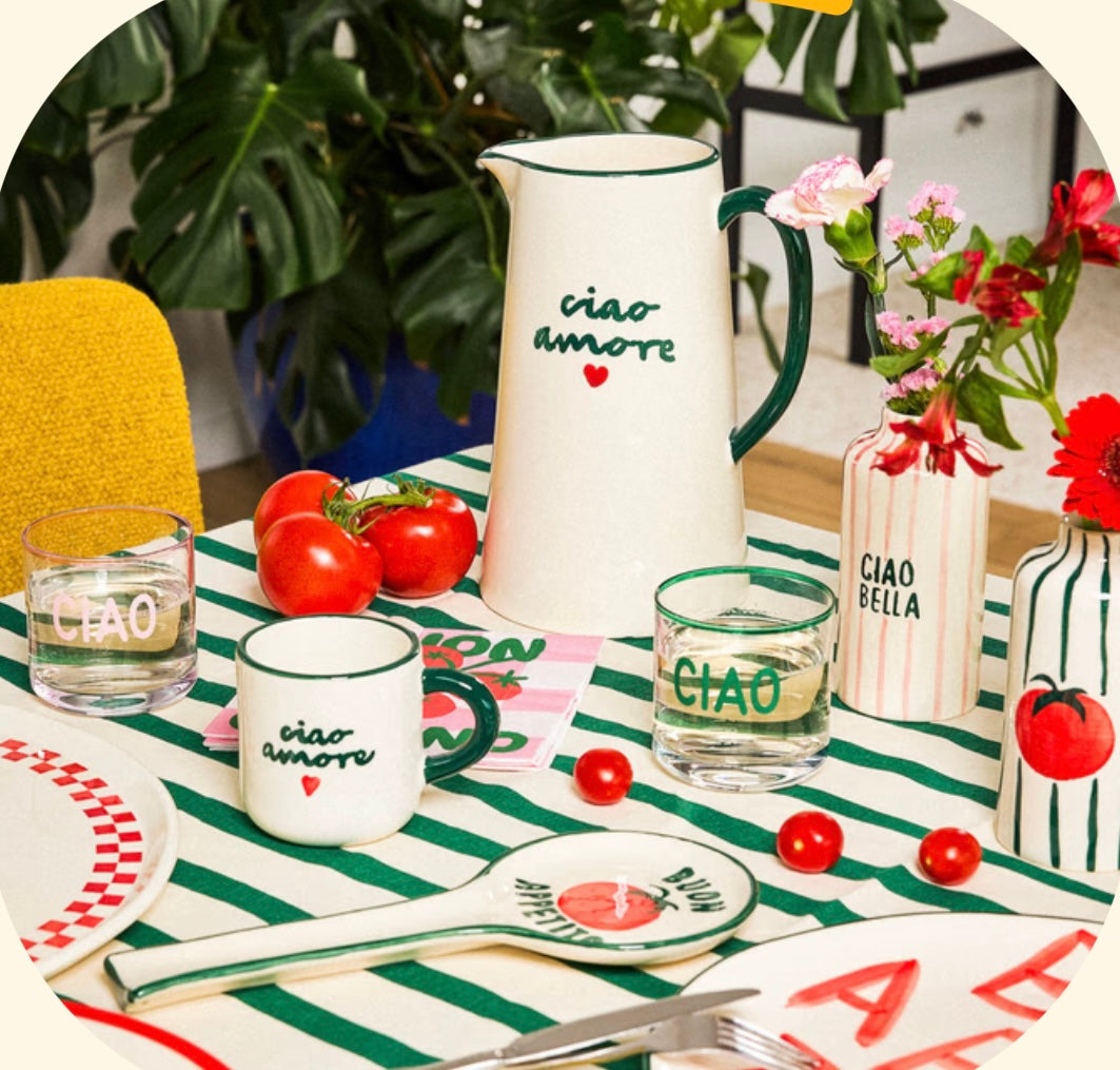 Repose cuillère « Buon appetito » - vert/rouge