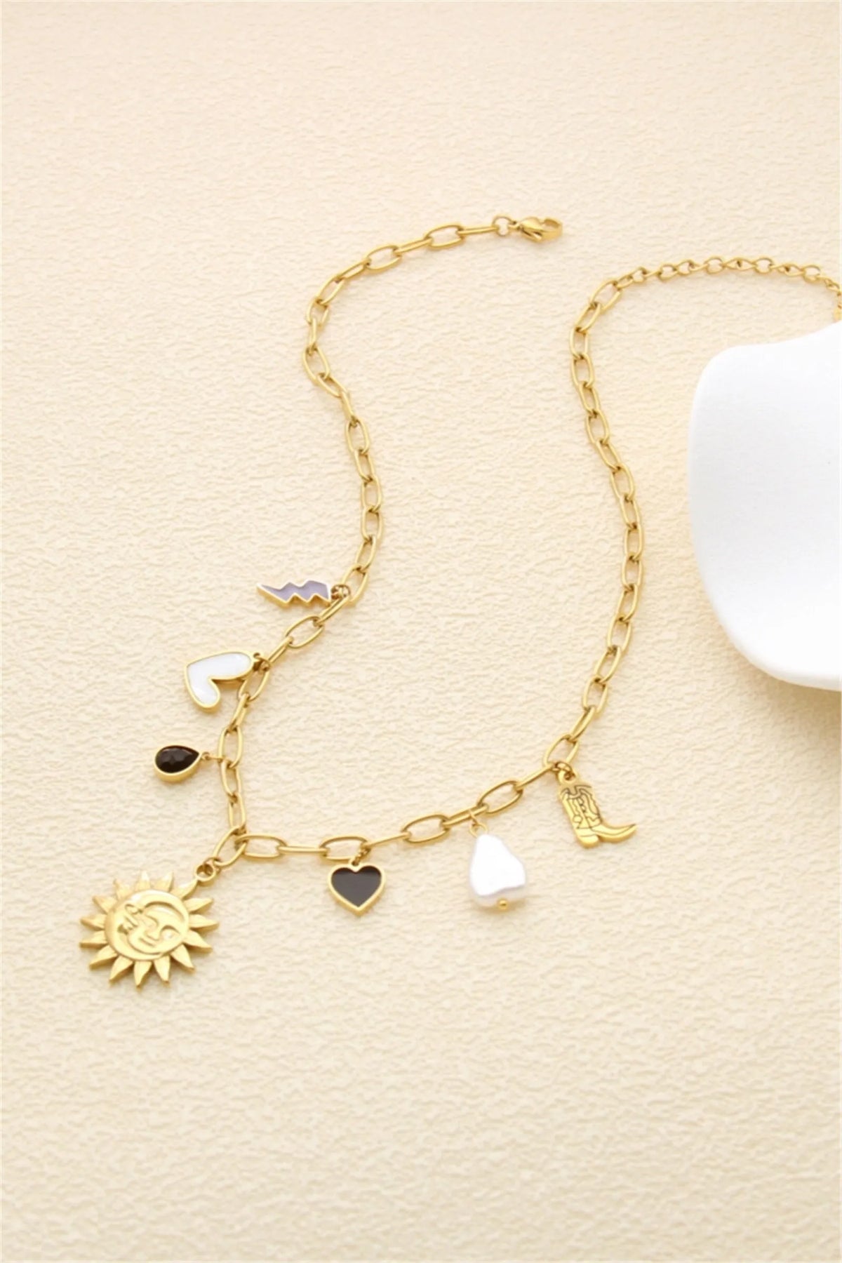Collier « Cow-boy and sun »