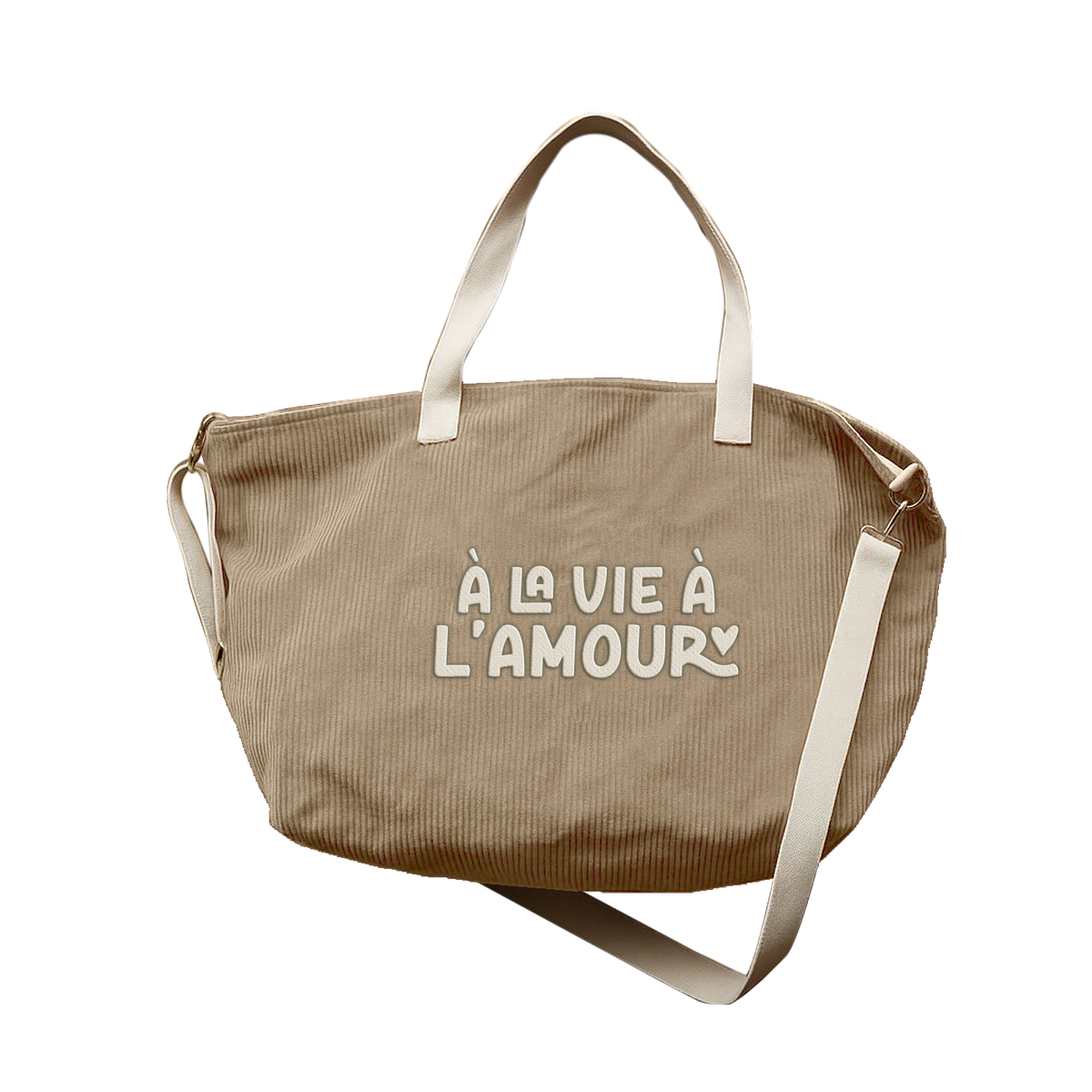 Sac velours « À la vie, à l’amour »