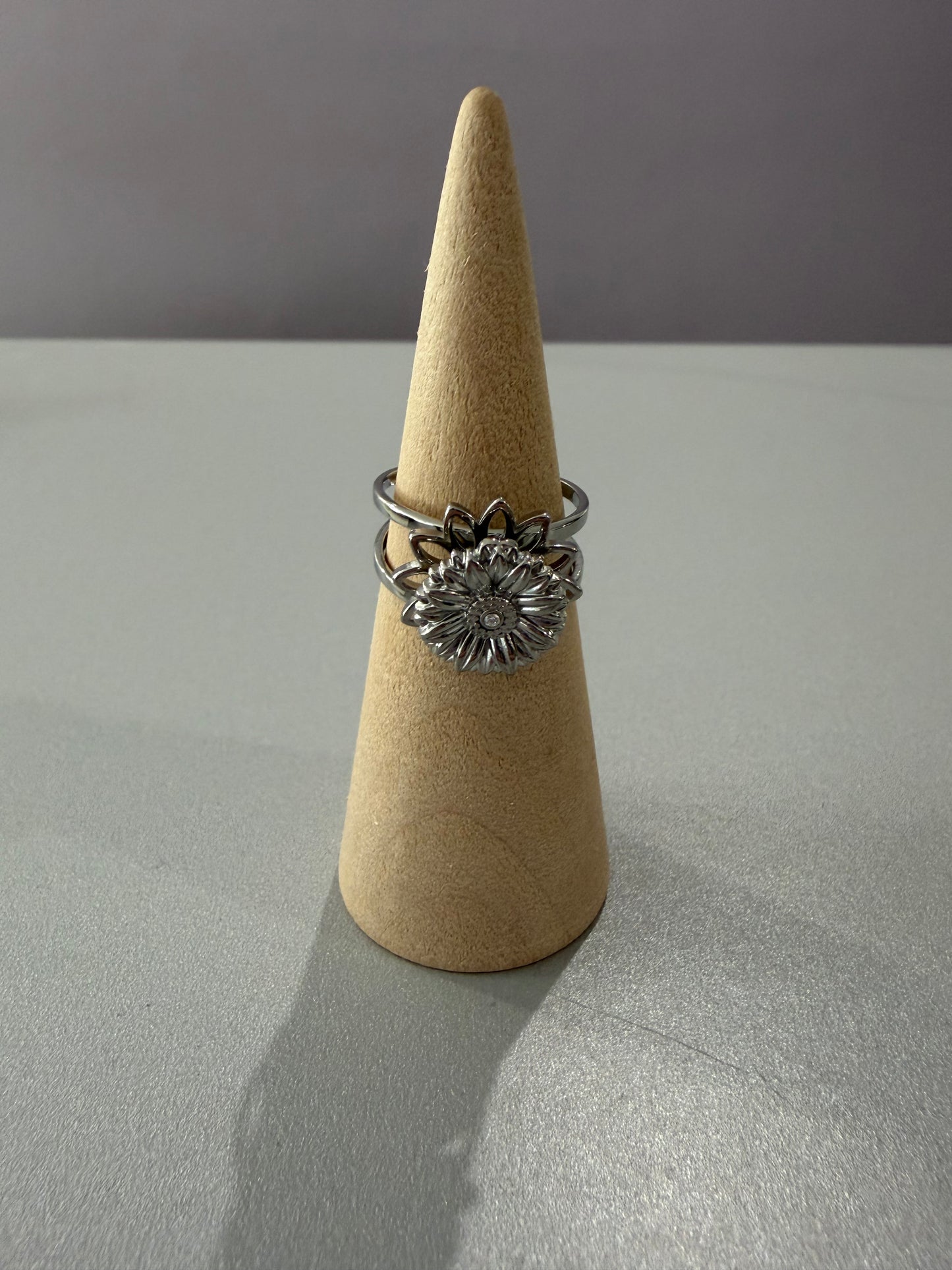 Bague anti-stress argenté - plusieurs modèles disponible