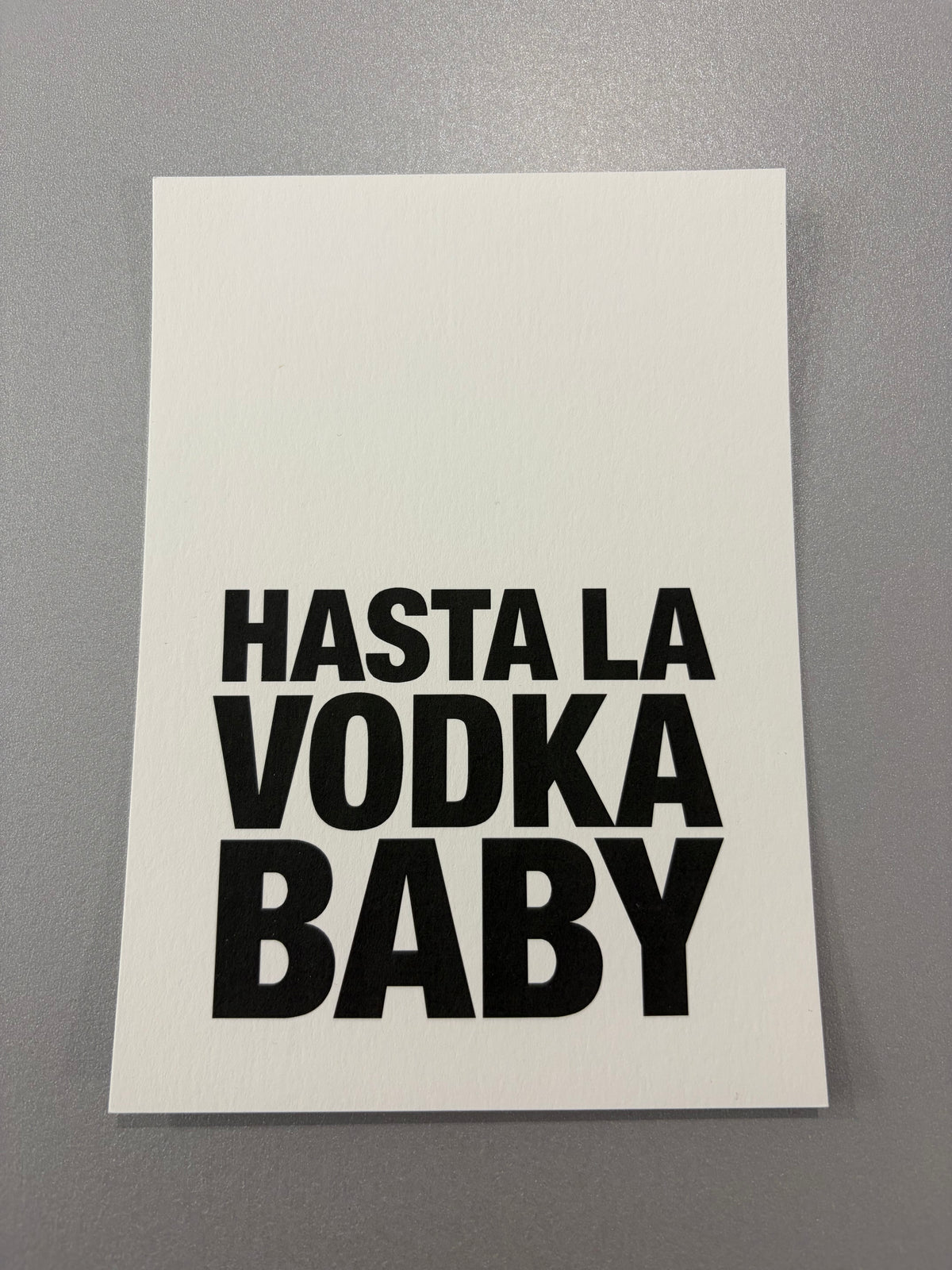 Carte de vœux « Hasta la vodka baby »