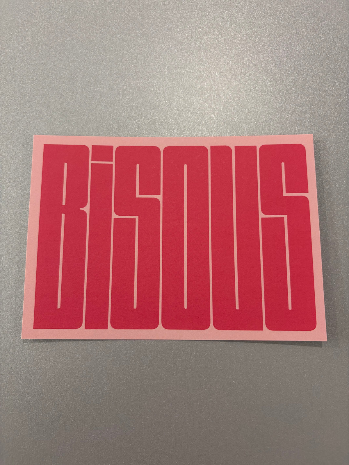 Carte de vœux « Bisous » (rose)