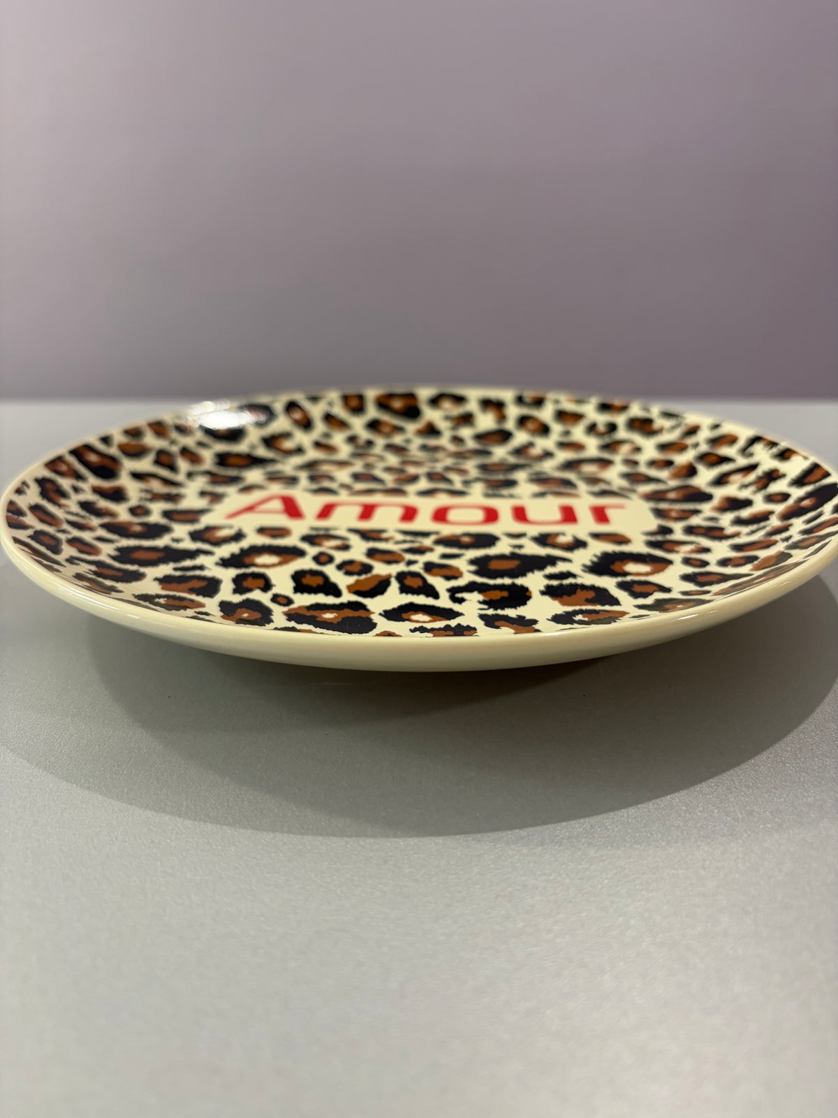 Assiette « Amour » (léopard)