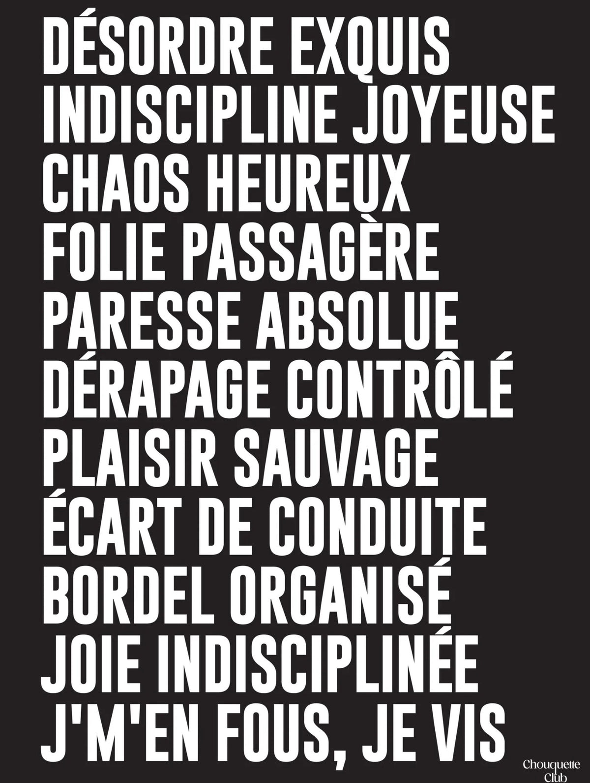 Affiche Mantra #3 (noir et blanc)