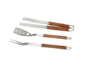 Set 3 ustensiles barbecue en bois d’acacia et acier