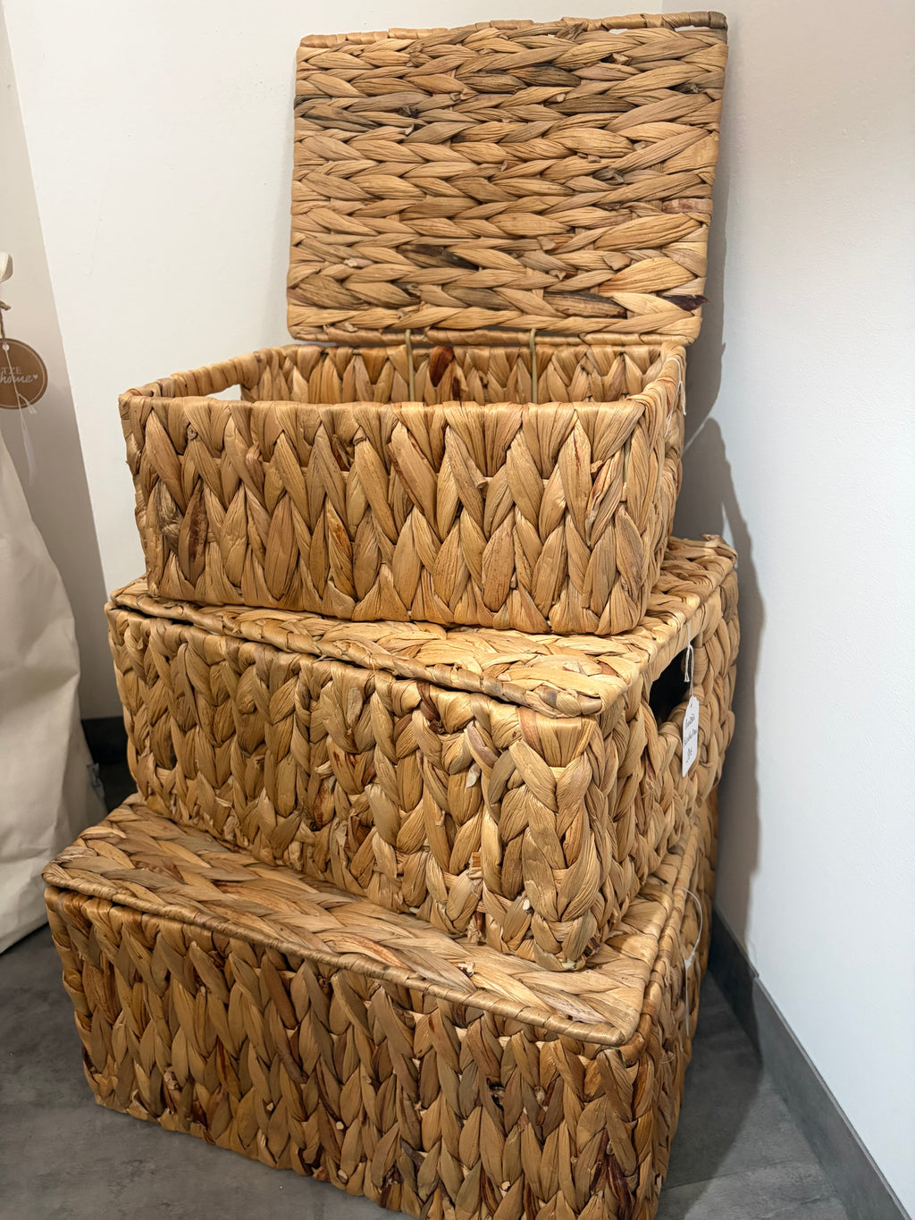 Panier avec couvercle - jacinthe d’eau - vendu séparément