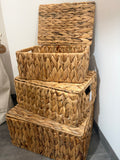 Panier avec couvercle - jacinthe d’eau - vendu séparément