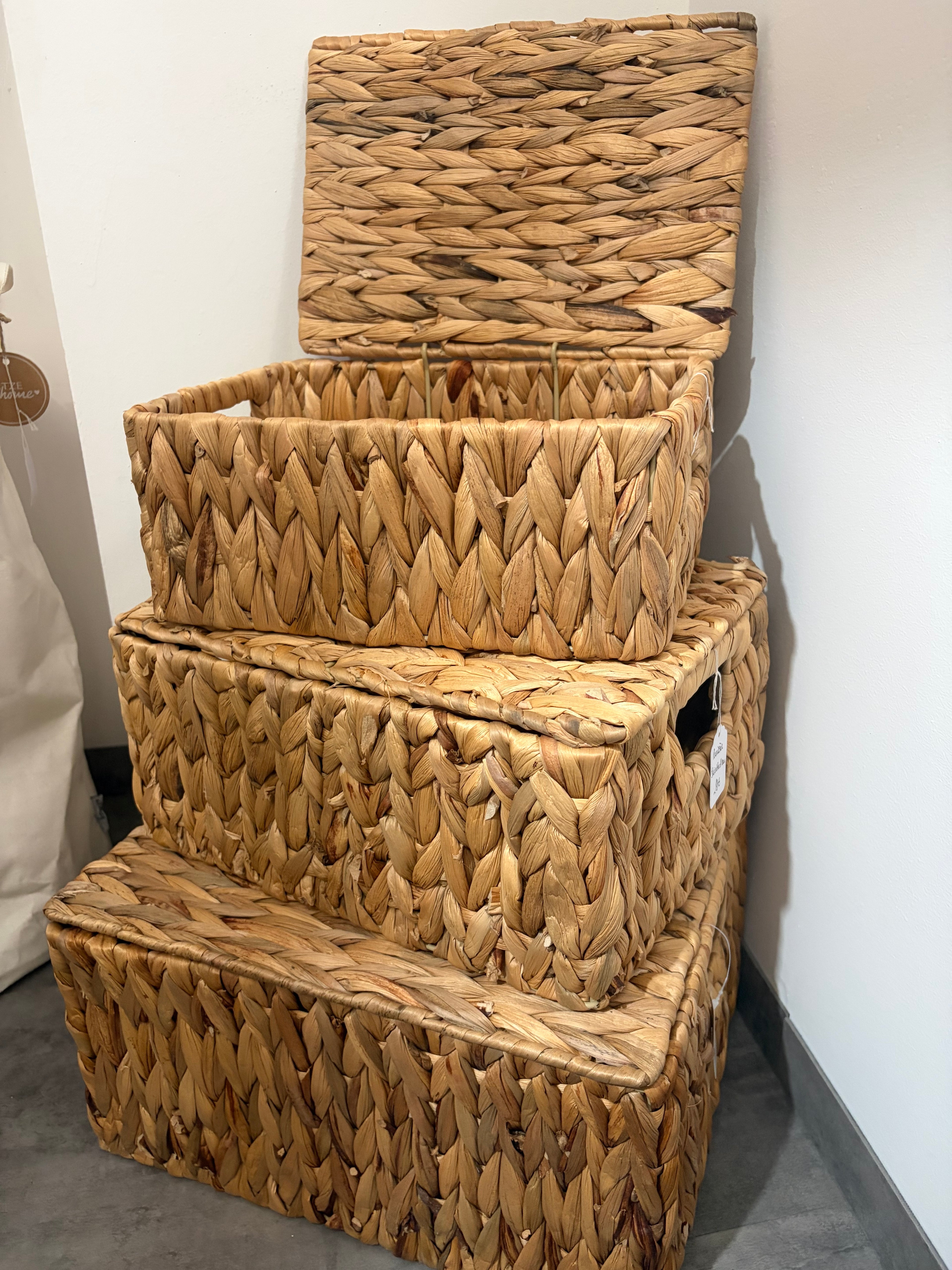 Panier avec couvercle - jacinthe d’eau - vendu séparément
