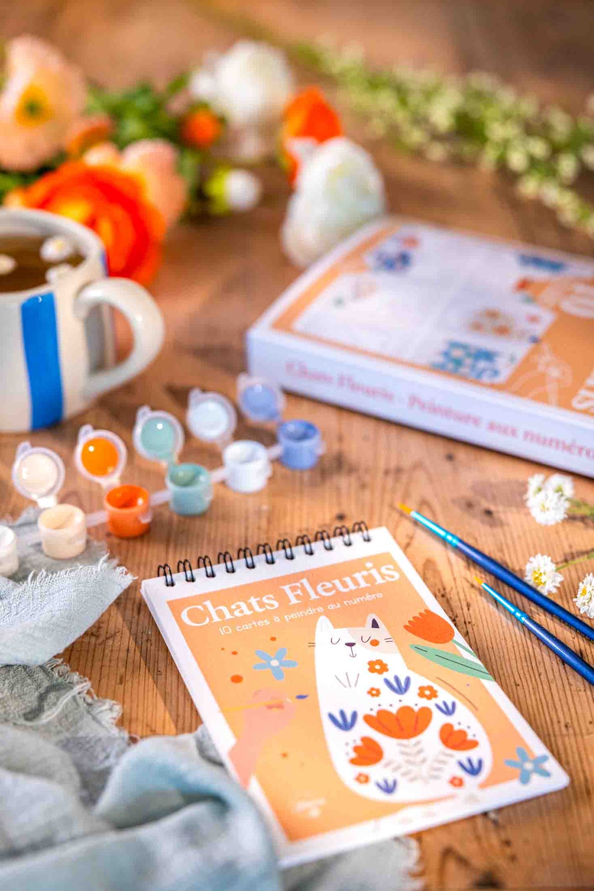 Peinture aux numéros « Chat fleuris » - A6