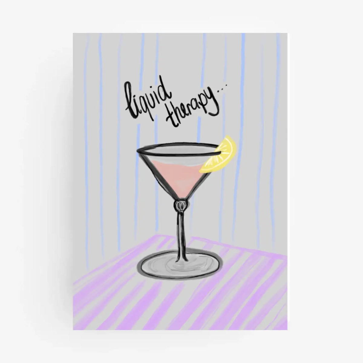 Carte « Liquid therapy… » 🍸