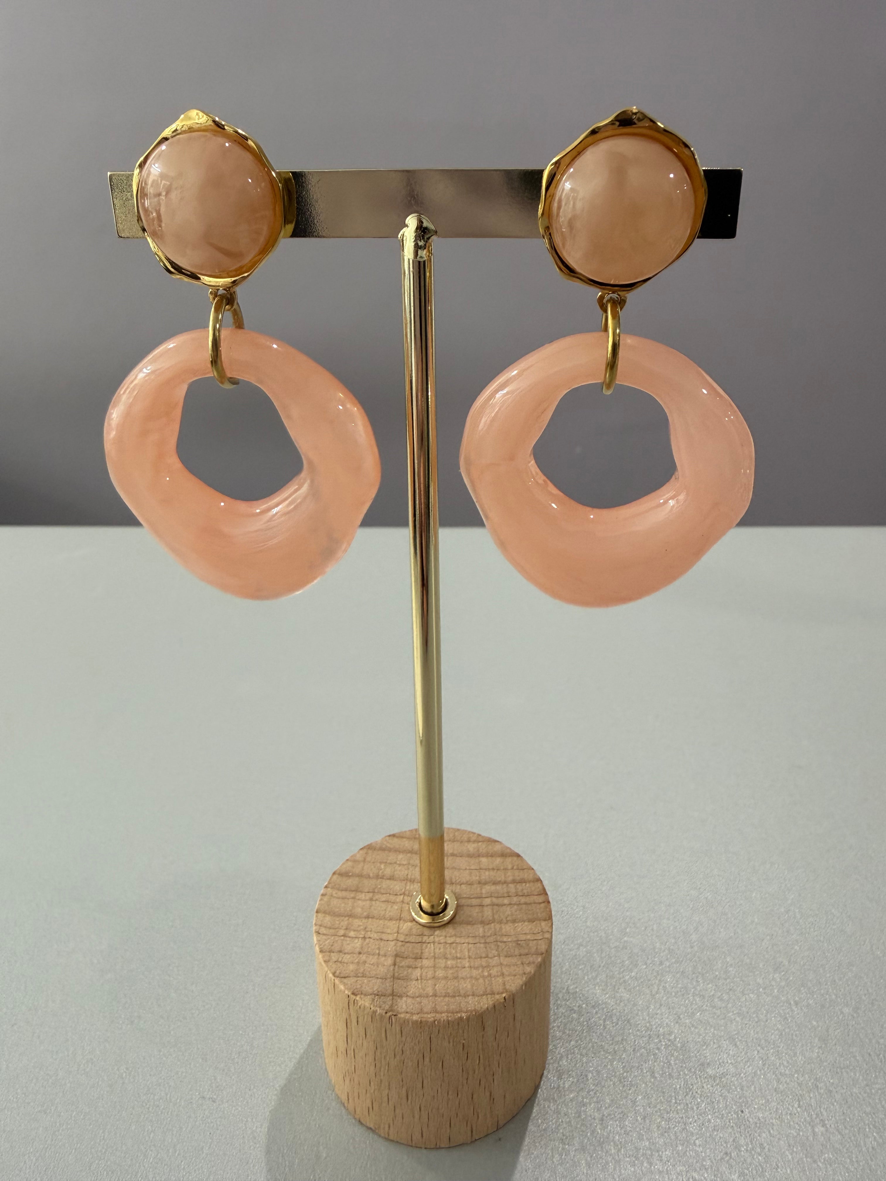 Boucles d’oreilles Riane - bleu ou rose