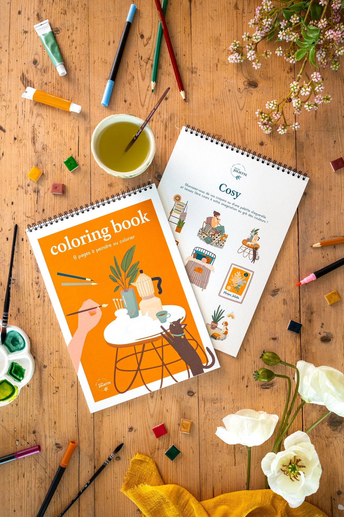 Carnet de coloriage ou de peinture « Cosy » - A4