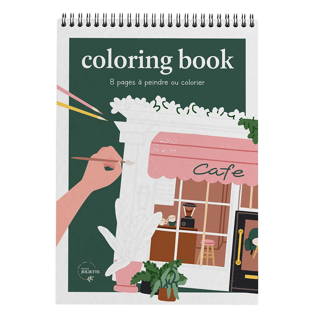Carnet de coloriage ou de peinture « Boutiques » - A4