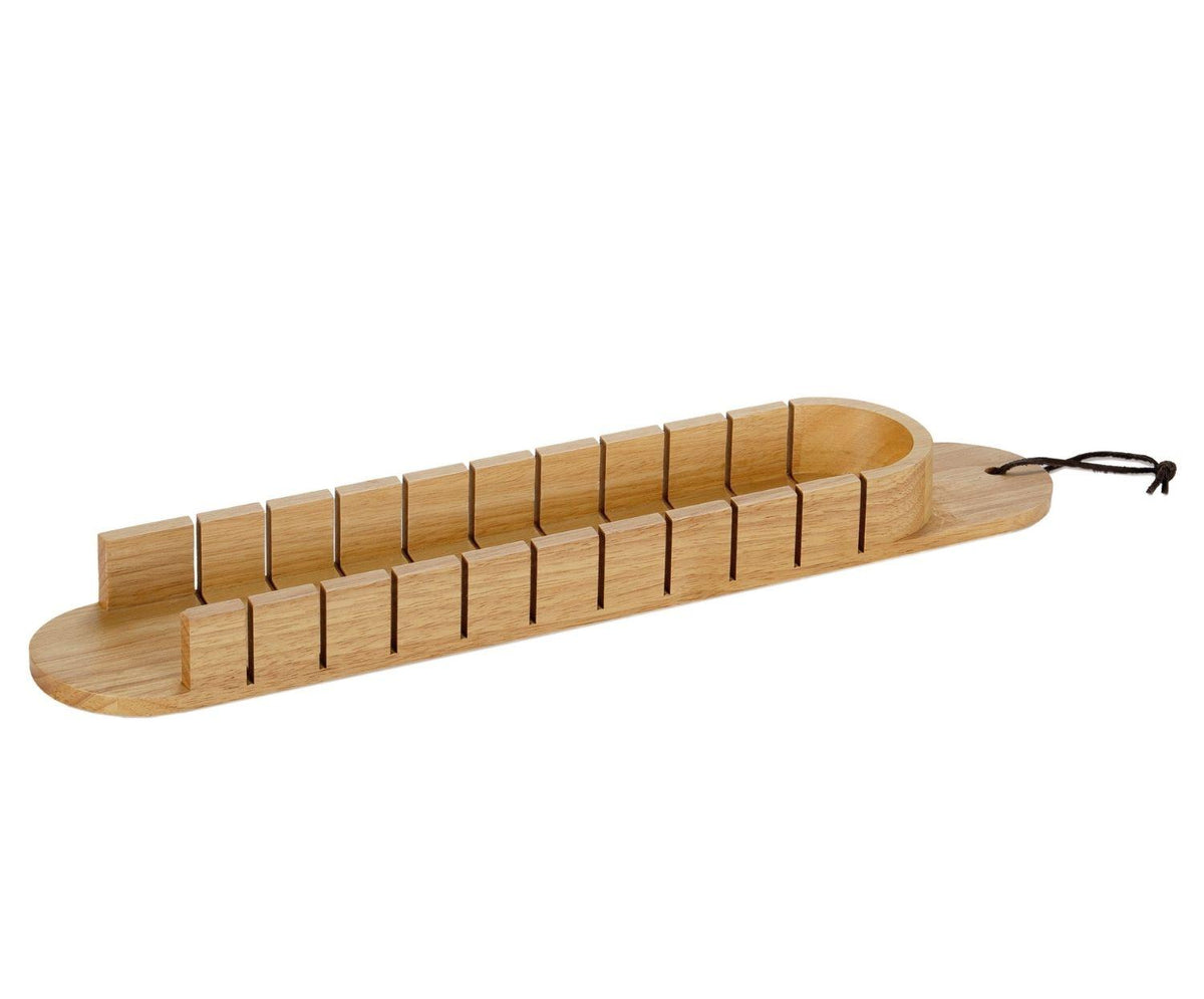 Boîte de découpe pour pain ou baguette en bois naturel
