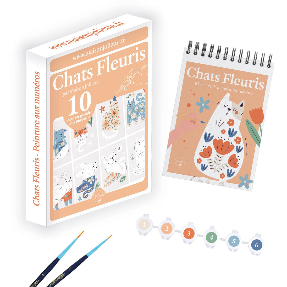 Peinture aux numéros « Chat fleuris » - A6