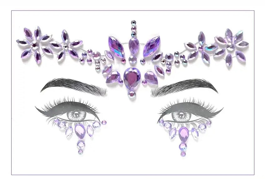 Strass autocollant - Gamme violet