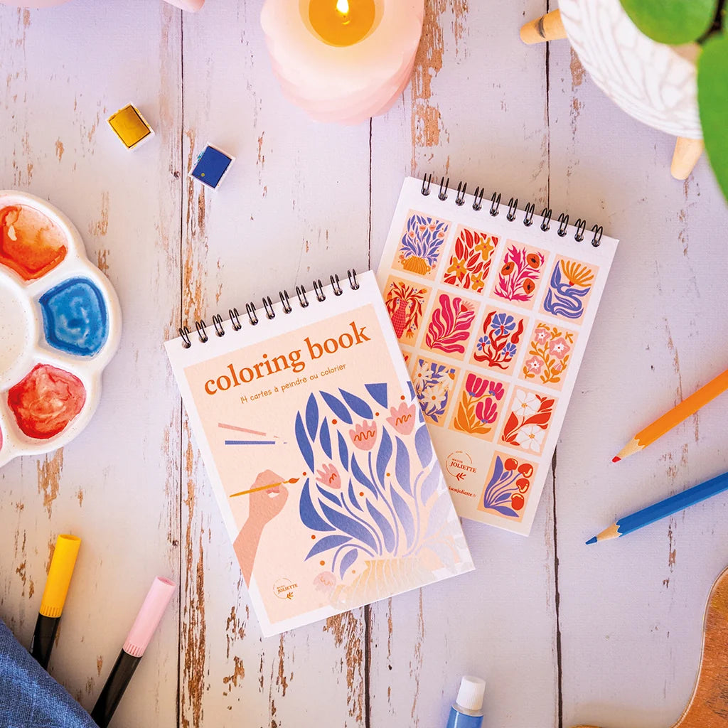 Carnet de coloriage ou de peinture « Floral #2 » - A6