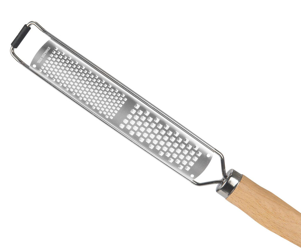 Râpe en inox avec manche en bois de hêtre