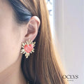 Boucles d’oreilles Nalina - corail ou vert