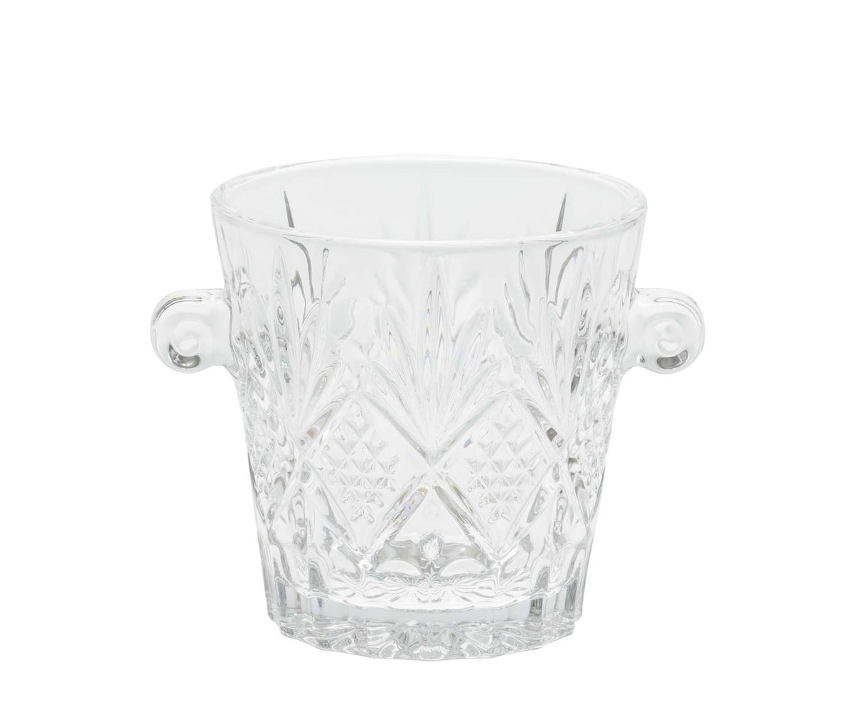 Seau à glace en verre transparent