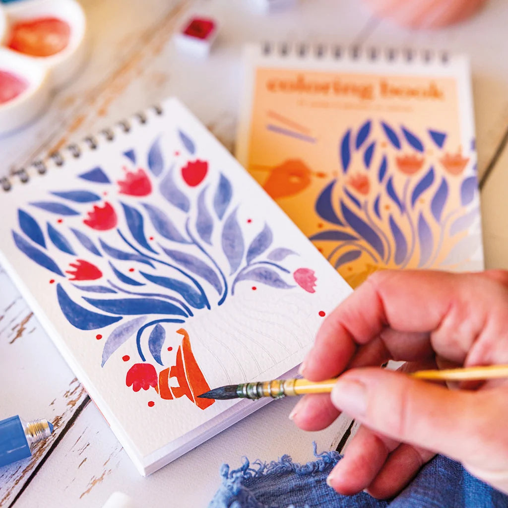 Carnet de coloriage ou de peinture « Floral #2 » - A6