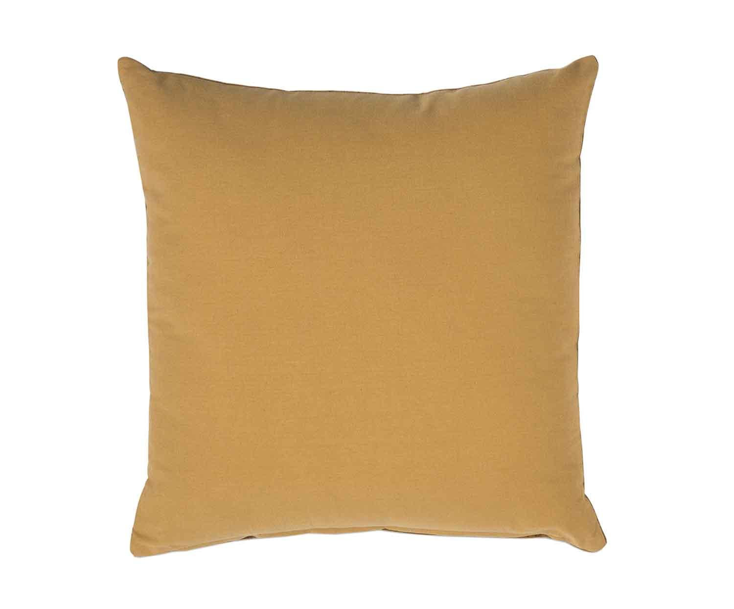 Coussin avec décoration florale - ocre
