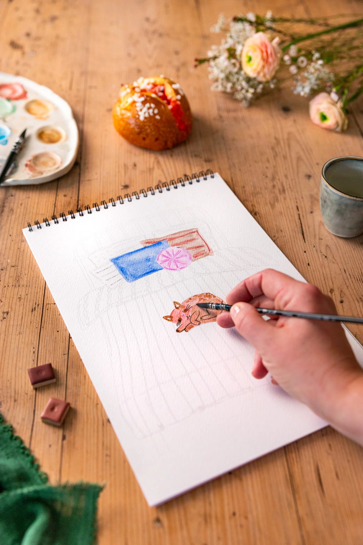 Carnet de coloriage ou de peinture « Cosy » - A4