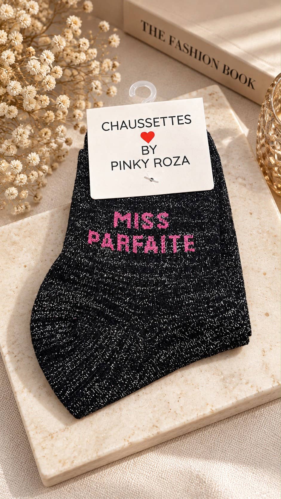 Chaussettes à paillettes « Miss parfaite » - Noir