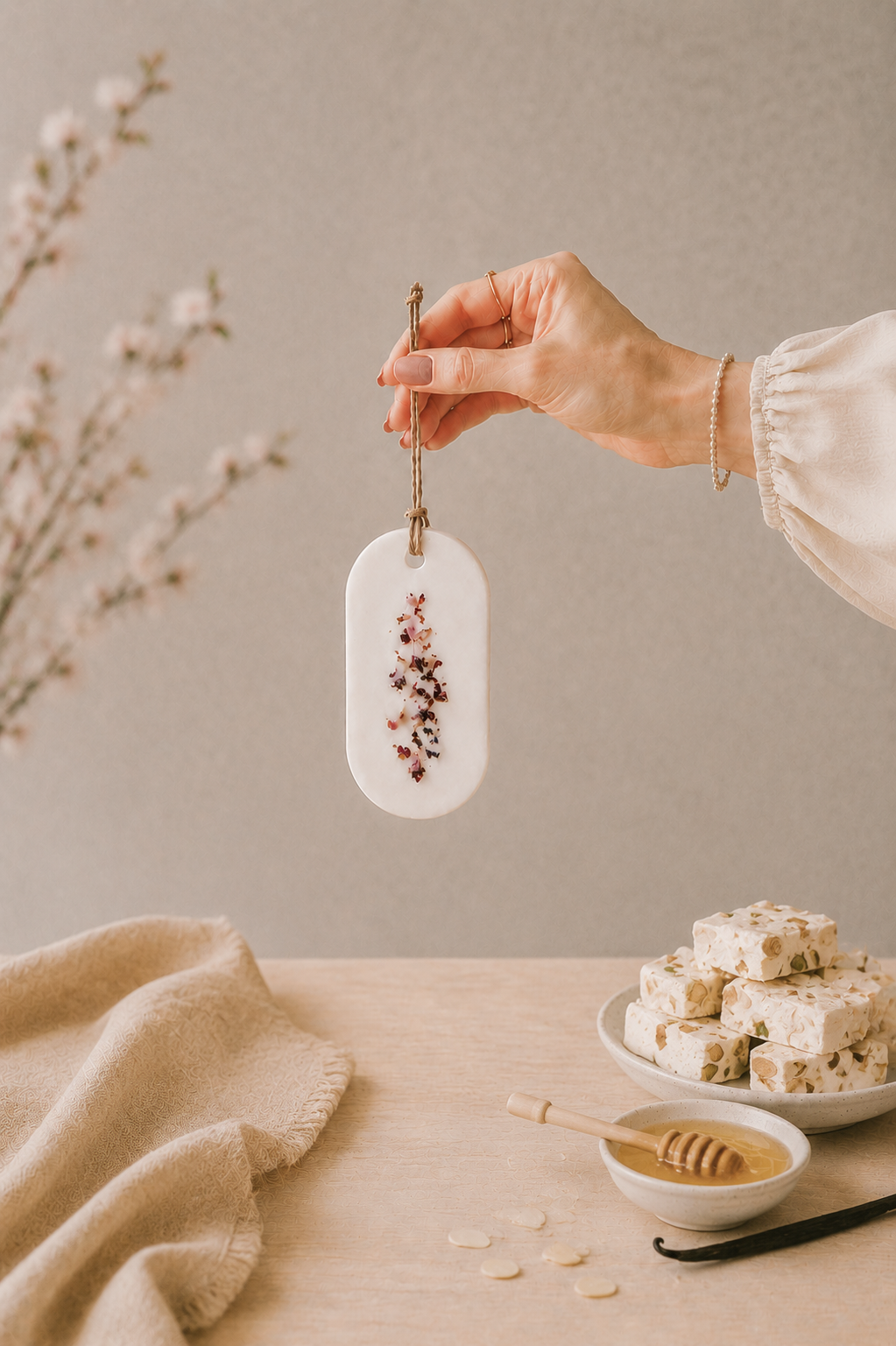 Tablette de cire parfumée - Nougat blanc