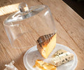 Cloche de service en marbre et verre