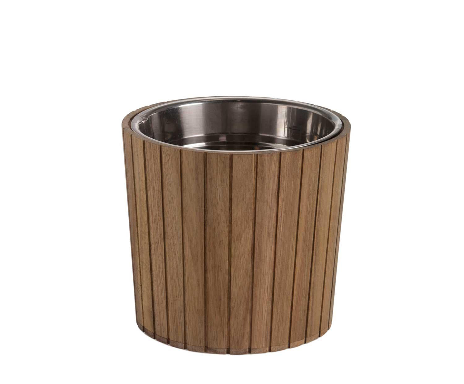 Seau à glace en bois d’acacia et inox – 3 L