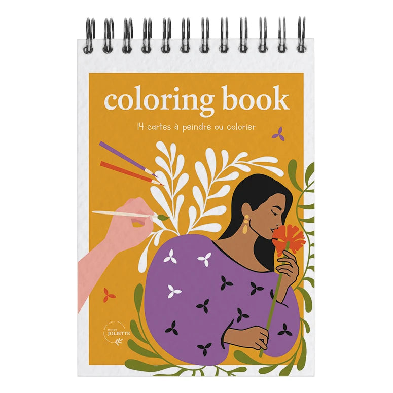 Carnet de coloriage ou de peinture « Jardin des muses » - A6