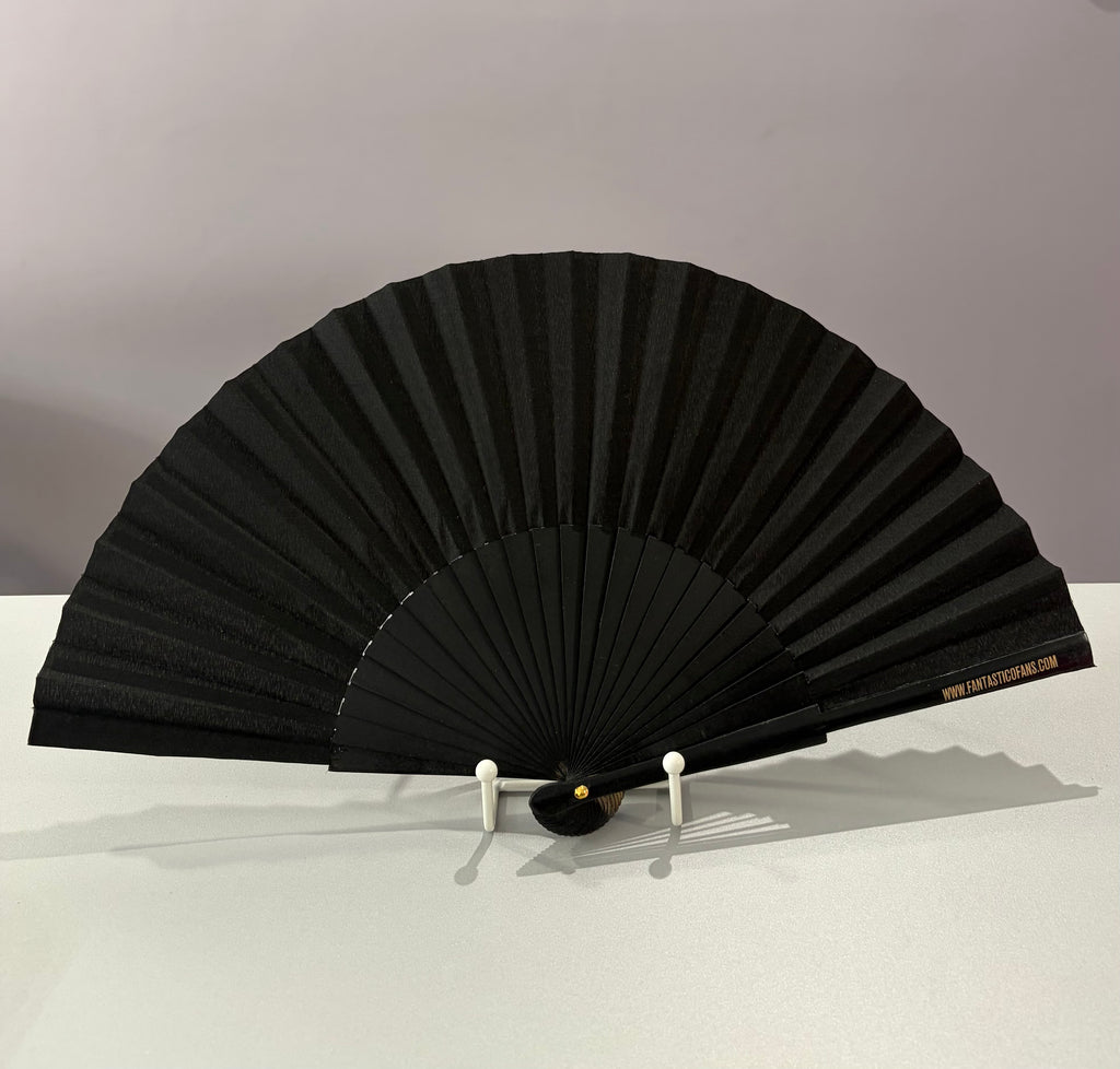 🖤 Éventail Noir Élégance – Le chic intemporel - From Ibiza ✨