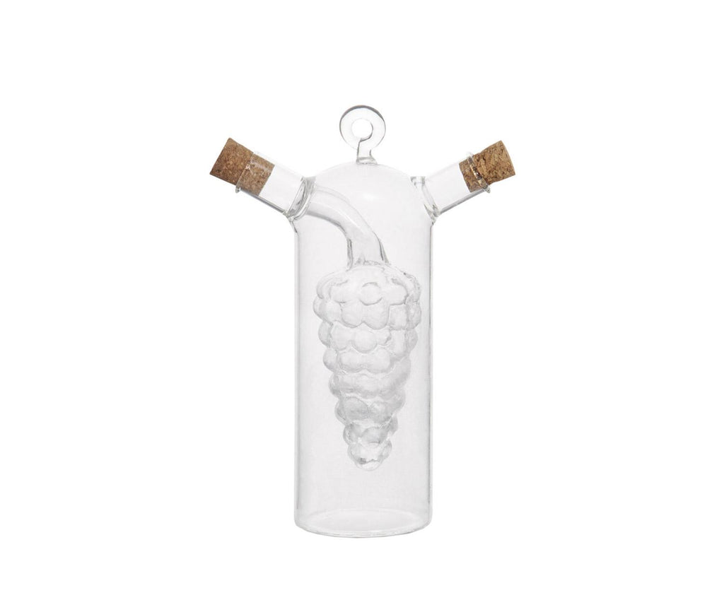 Huilier et vinaigrier en verre borosilicate - Modèle grappe