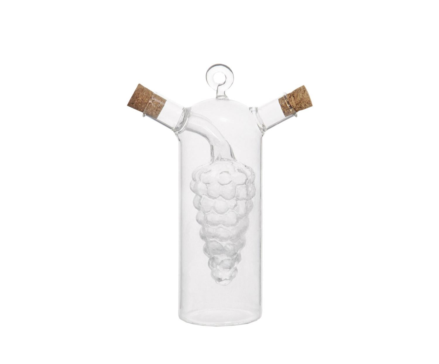 Huilier et vinaigrier en verre borosilicate - Modèle grappe