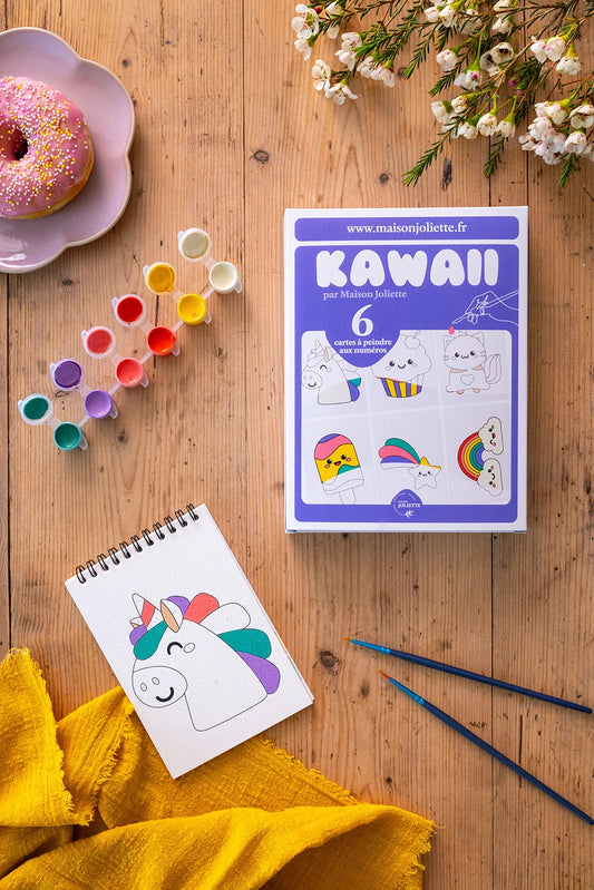 Peinture aux numéros « Kawaii » - A6 - Enfant