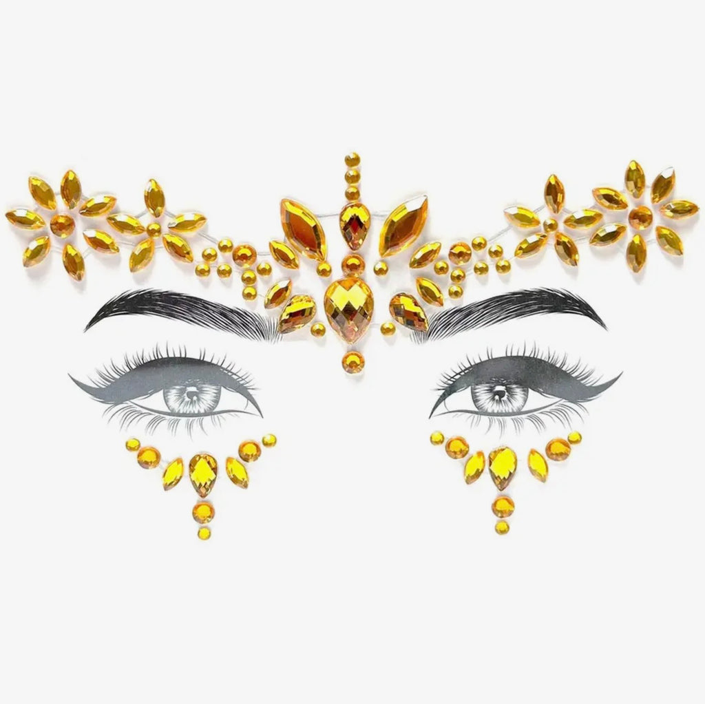 Strass autocollant - Gamme rouge et or (5 choix)