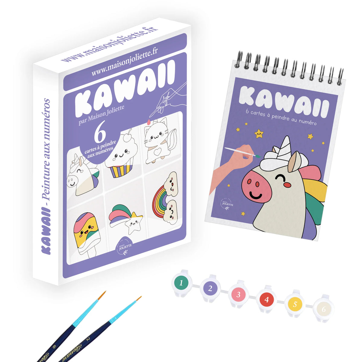 Peinture aux numéros « Kawaii » - A6 - Enfant