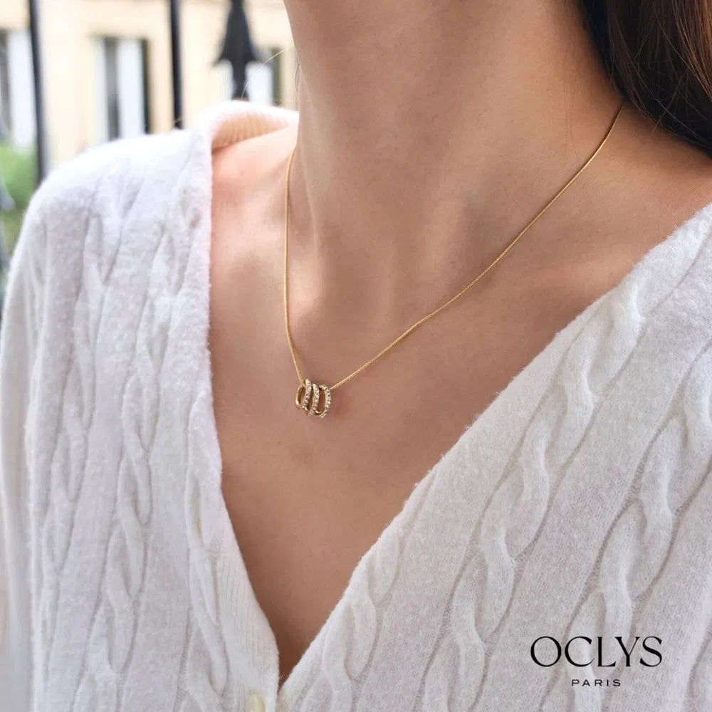 Collier Trio Brillance Dorée