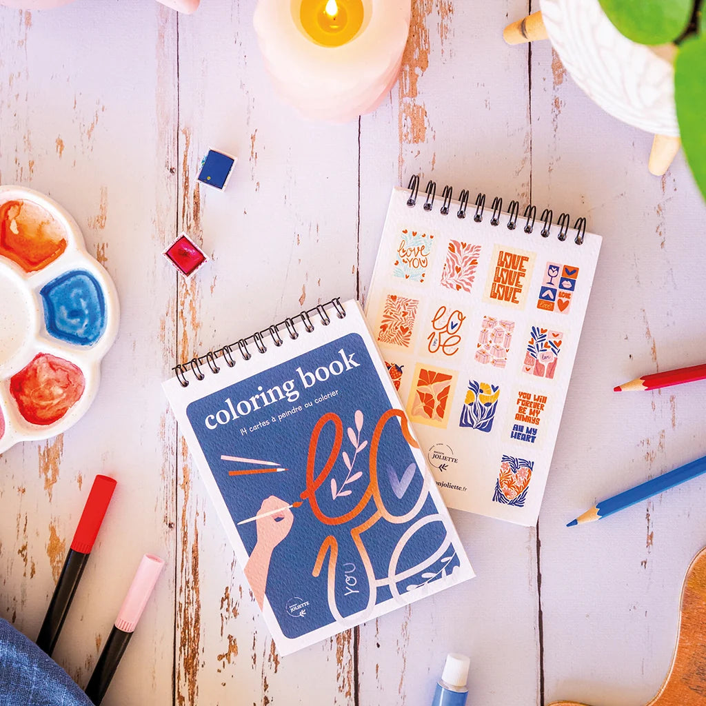 Carnet de coloriage ou de peinture « Love » - A6