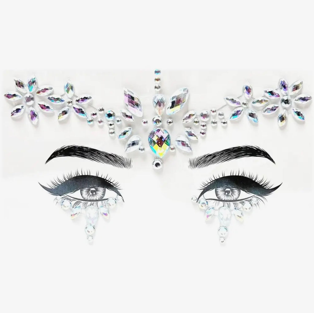 Strass autocollant - Gamme blanc argenté (3 choix)