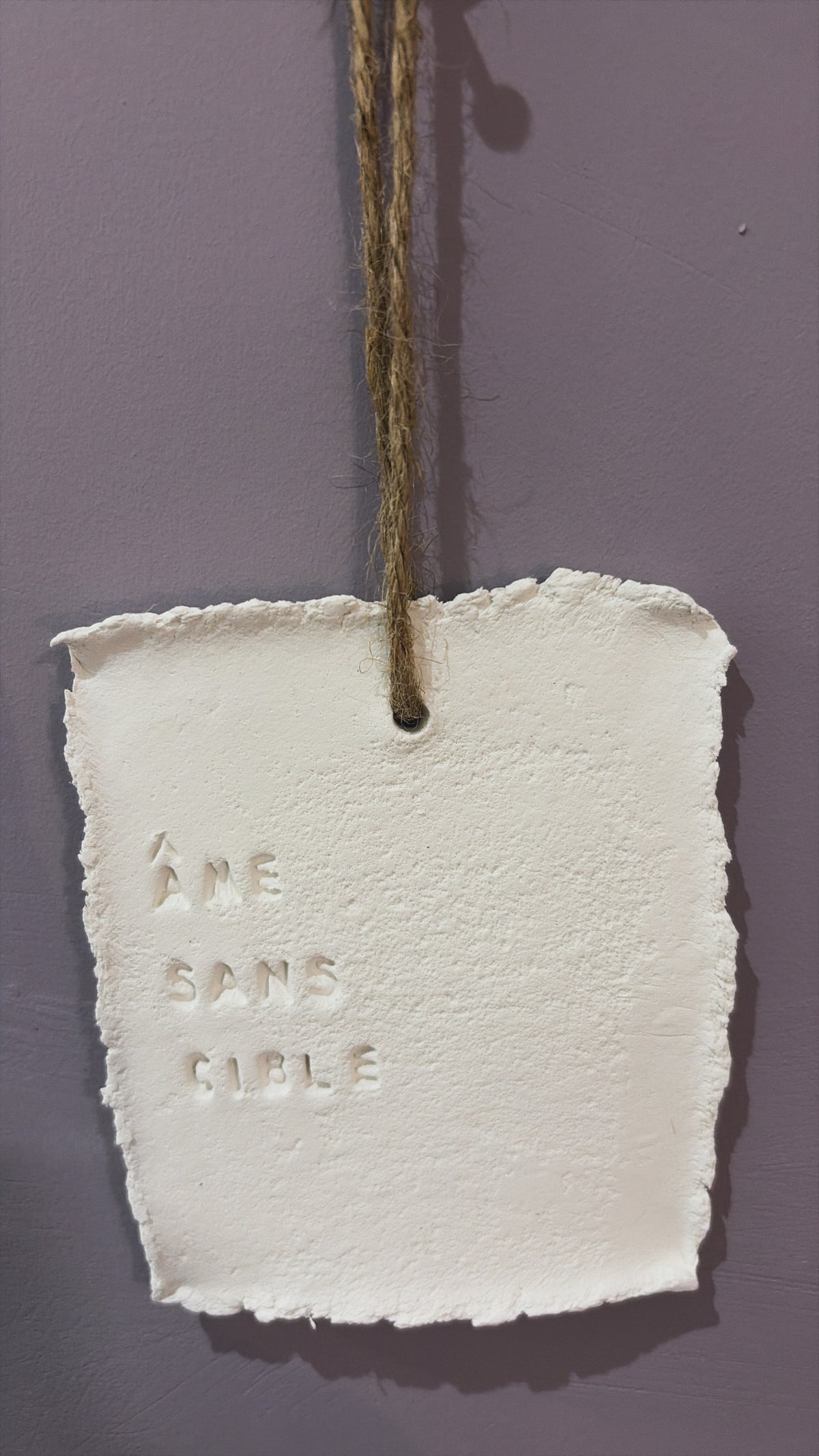 Plaque décorative « Âme sans cible » - à suspendre ou à poser - argile - Taille S