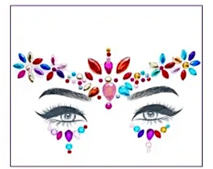 Strass autocollant - Gamme rouge et or (5 choix)