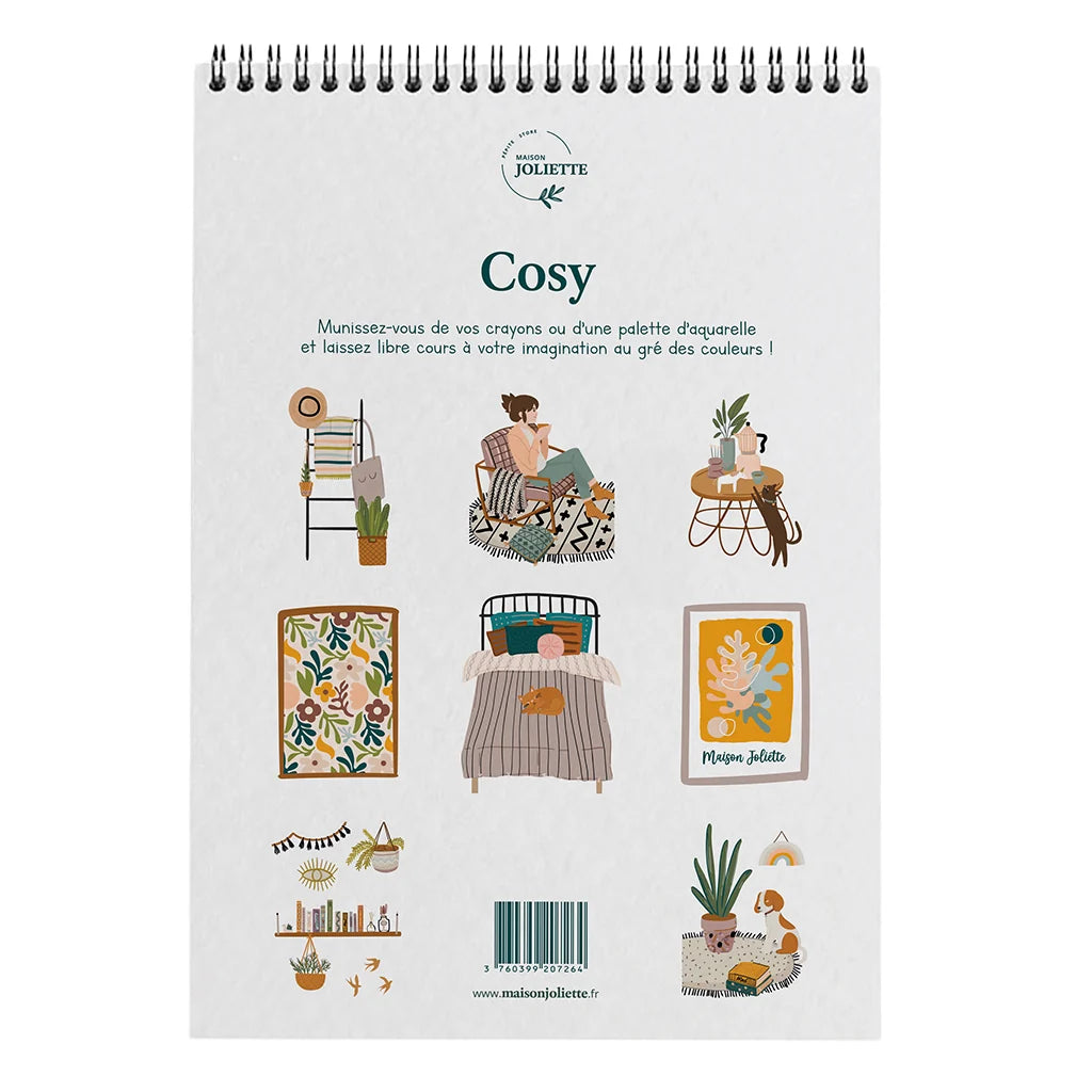 Carnet de coloriage ou de peinture « Cosy » - A4