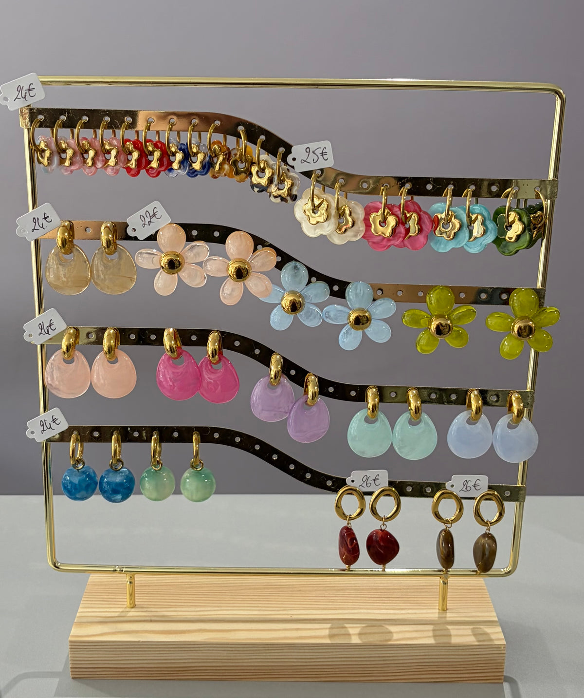 Boucles d’oreilles Mina - différentes couleurs disponible