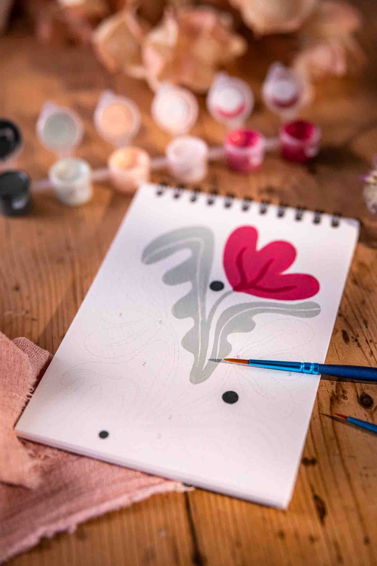 Peinture aux numéros « Fleurs des vignes » - A6